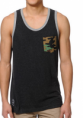 Matix JJ Charcoal & Camo Pocket Tank Top